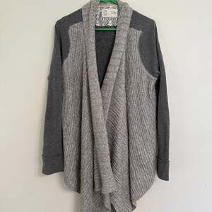Anthropologie Saturday Sunday Gray Casado‎ Open Front Knit Cardigan Sweater